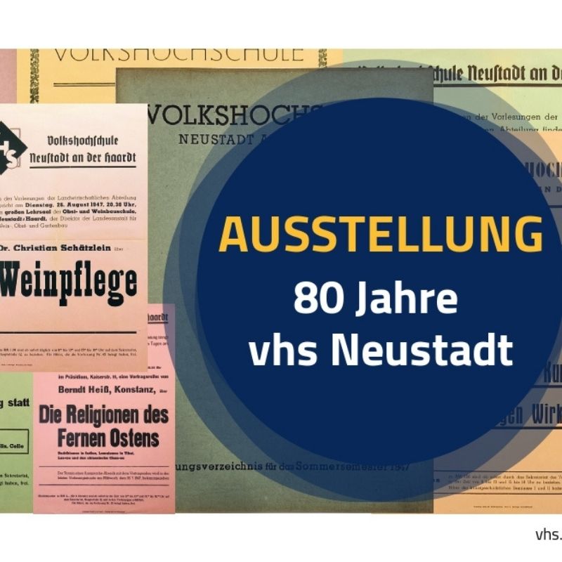 Öffnet die Seite 'Interaktive Ausstellung: 80 Jahre vhs Neustadt'