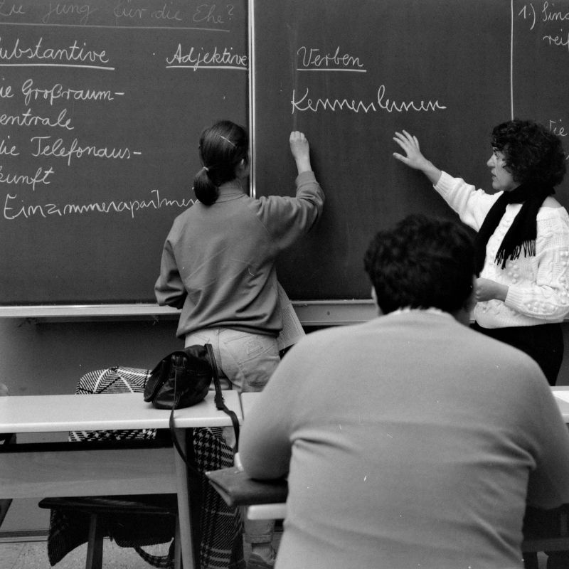 Deutschkurs für Ausländer, 1986 © Helge Mock