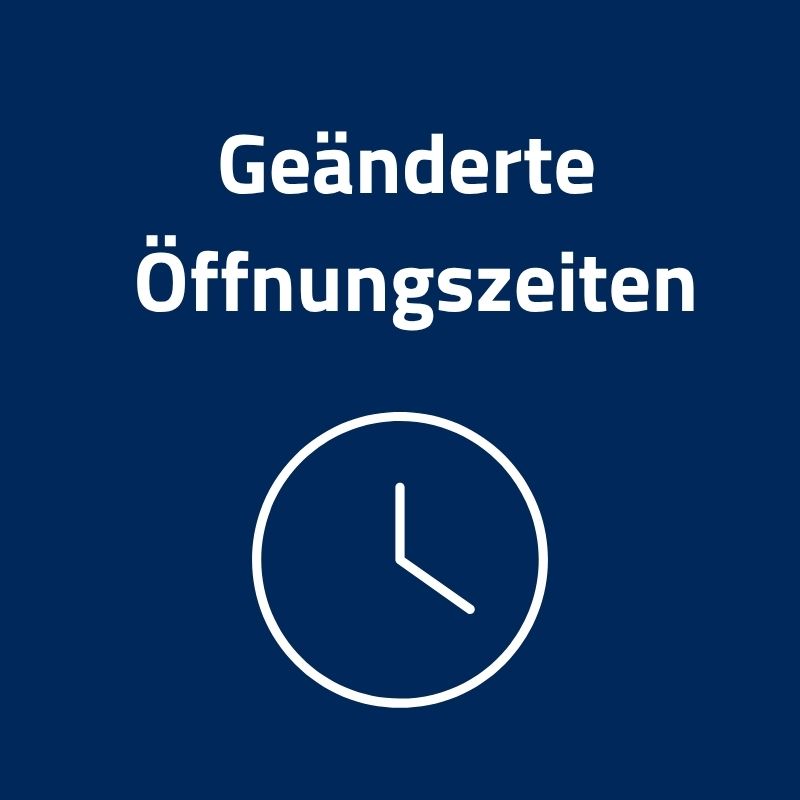 Öffnet die Seite 'Geänderte Öffnungszeiten'